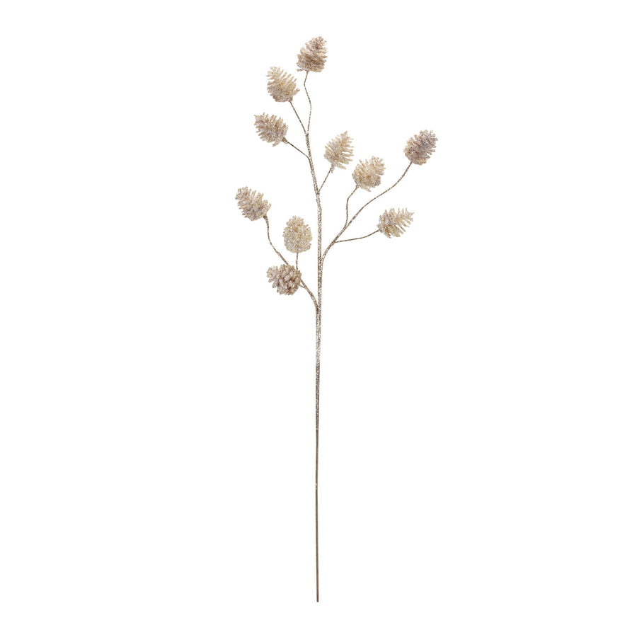 Champagne Pinecone Spray (Set of 6)