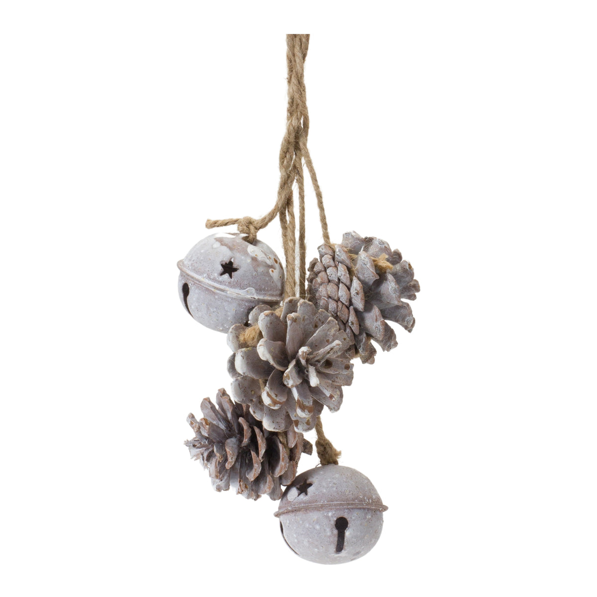 Bell and Pine Cone Ornament Set of 6