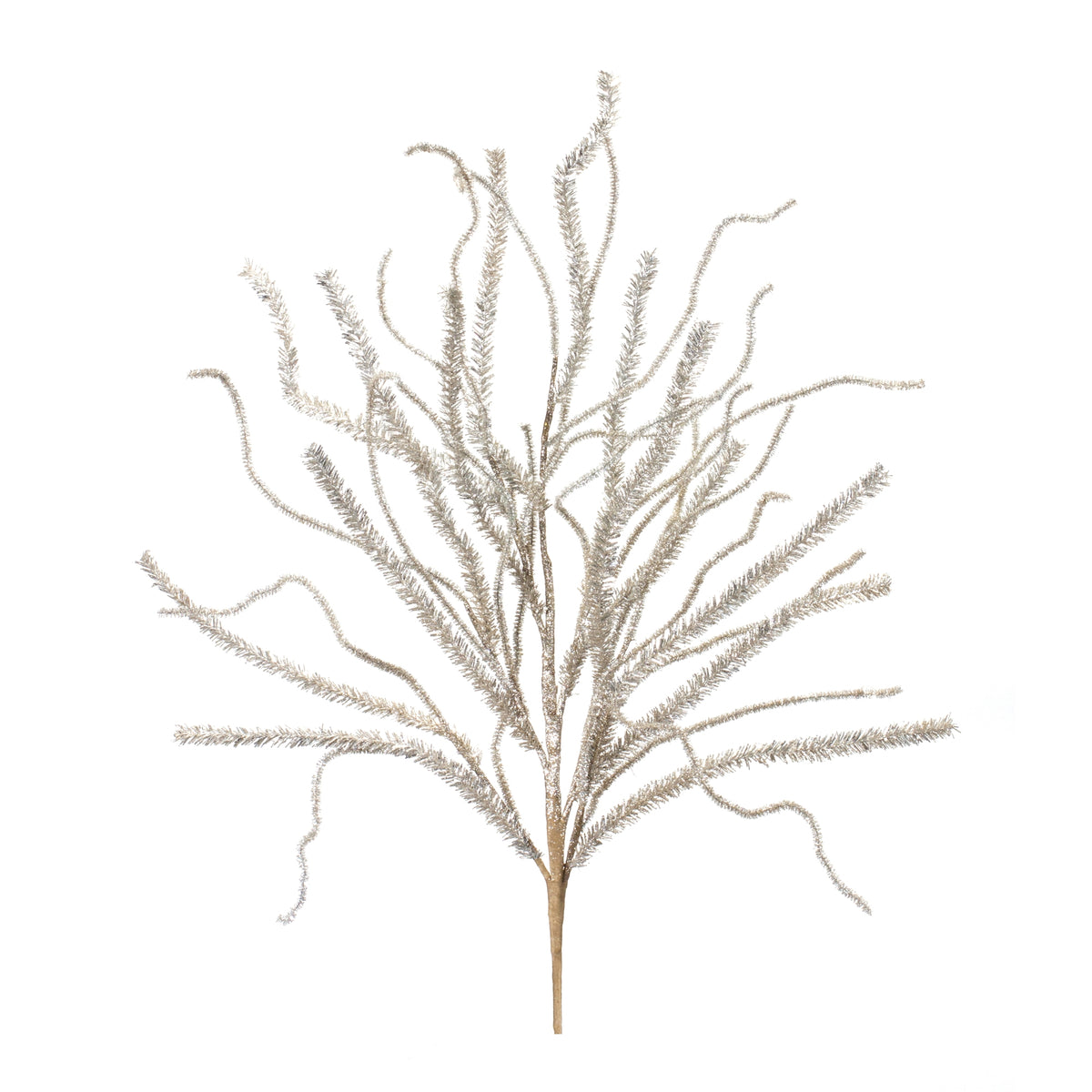 Glittered Pine Tinsel Branch Set of 2