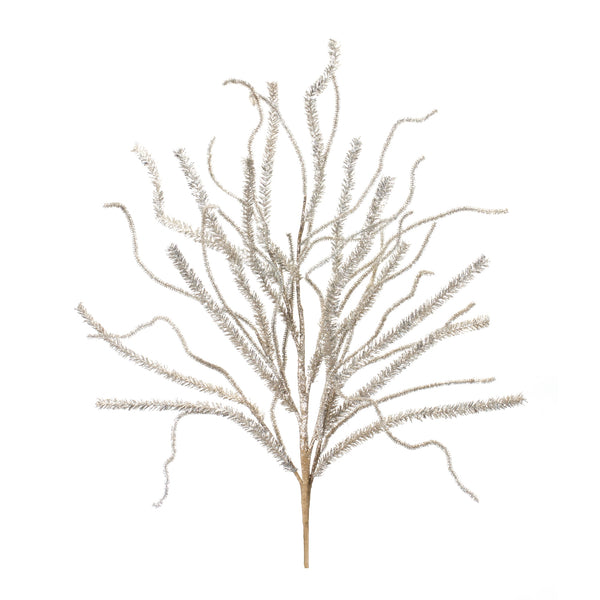 Glittered Pine Tinsel Branch Set of 2