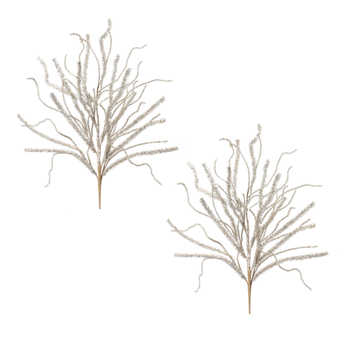 Glittered Pine Tinsel Branch Set of 2 product photo 3