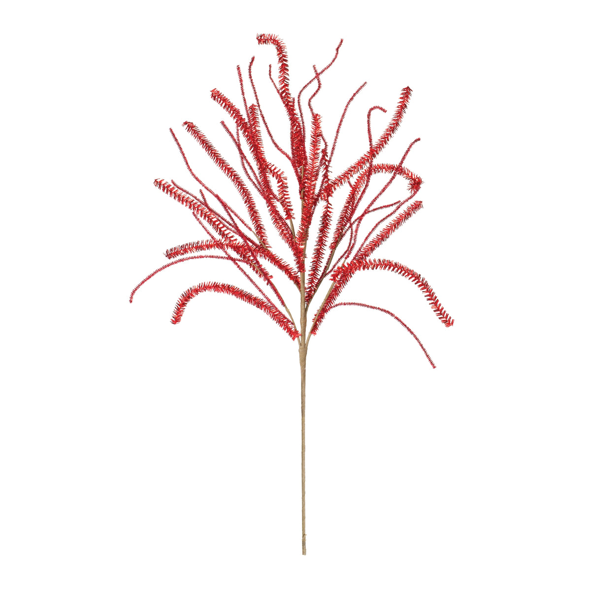 Glittered Pine Tinsel Branch (Set of 2)