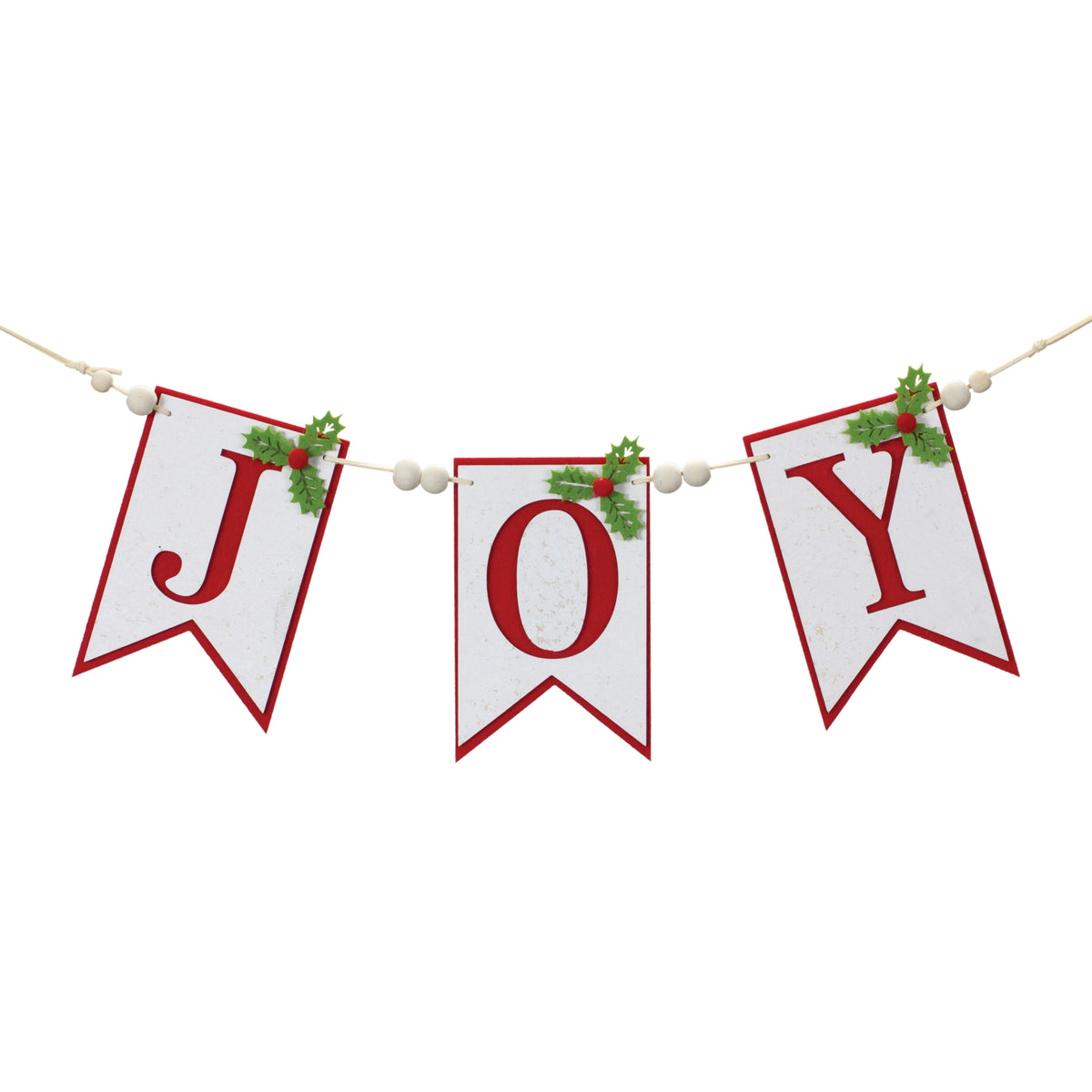 Joy Holiday Banner Garland 21 in