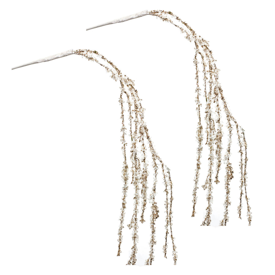 Silver Glitter Branch (Set of 2)