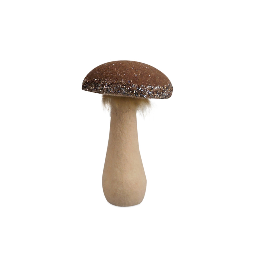 Glittered Mushroom Decor (Set of 2)