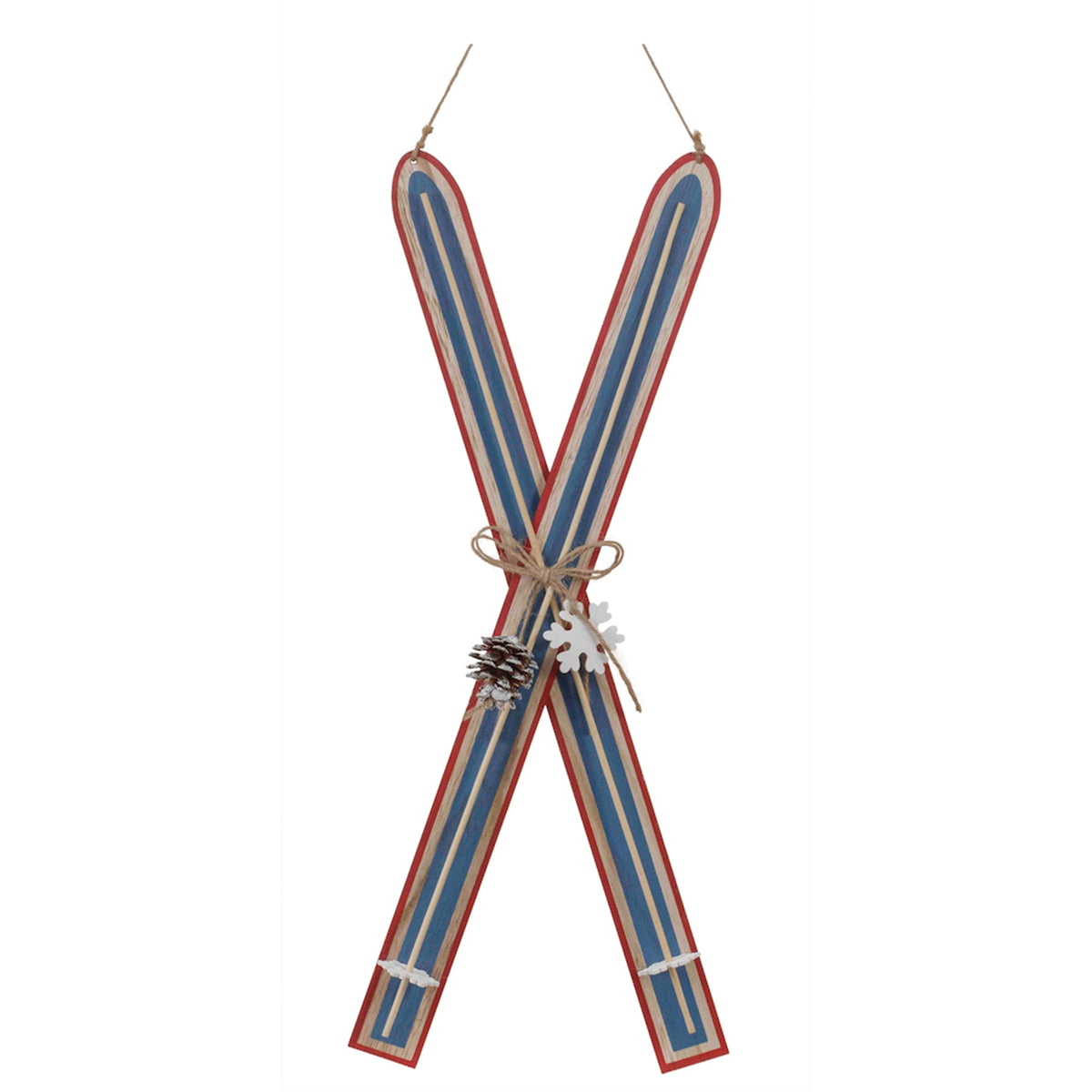 Wood Ski Ornaments
