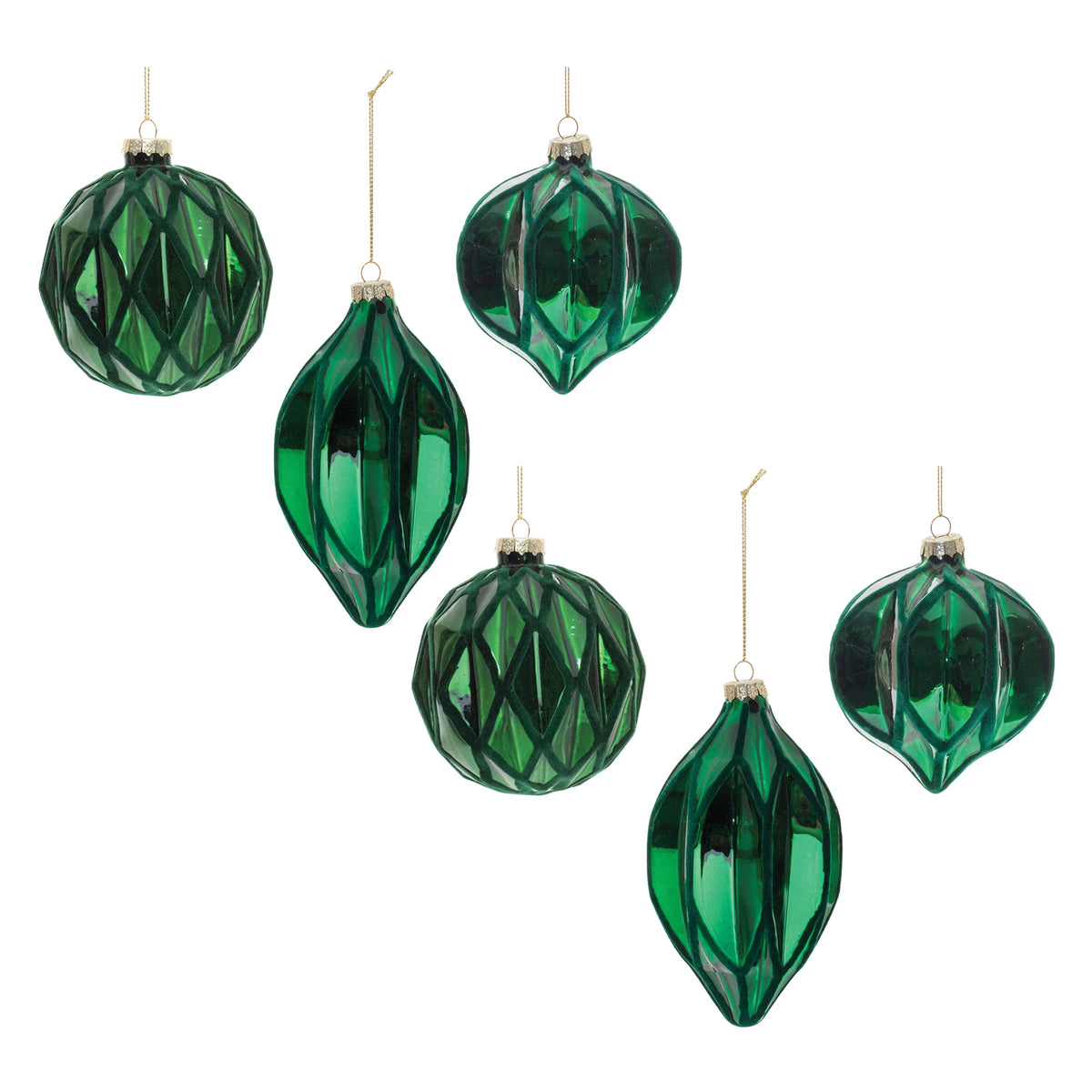 Emerald Harlequin Ornaments product photo 8