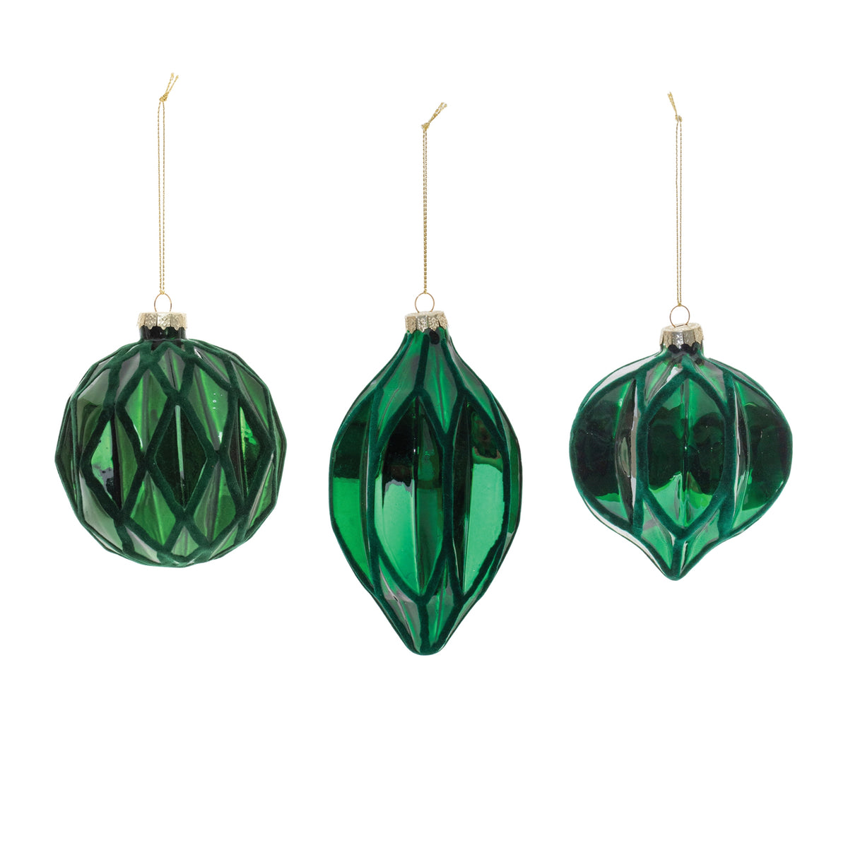 Emerald Harlequin Ornaments product photo 4