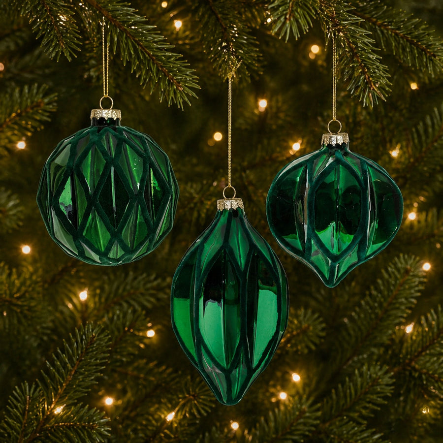 Emerald Harlequin Ornaments product photo 3