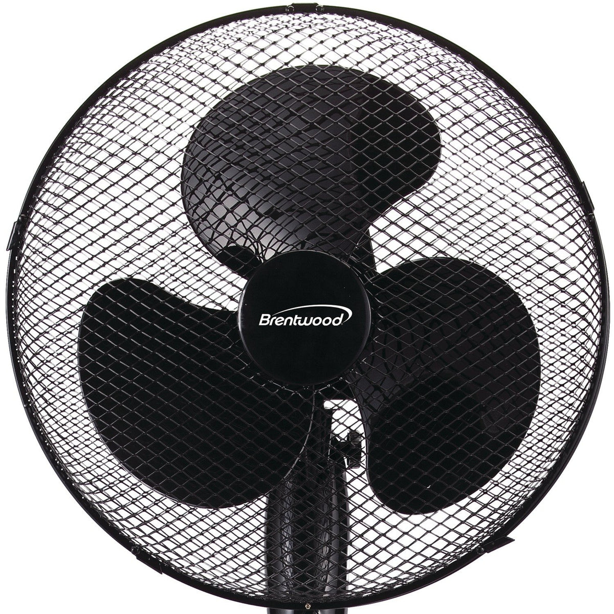 Brentwood Kool Zone F-16SMB 16 Inch 3-Speed Oscillating Stand Fan, Adjustable Height, Black