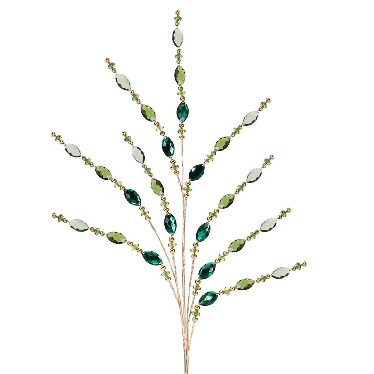 Green Jewel Bead Spray Set of 2