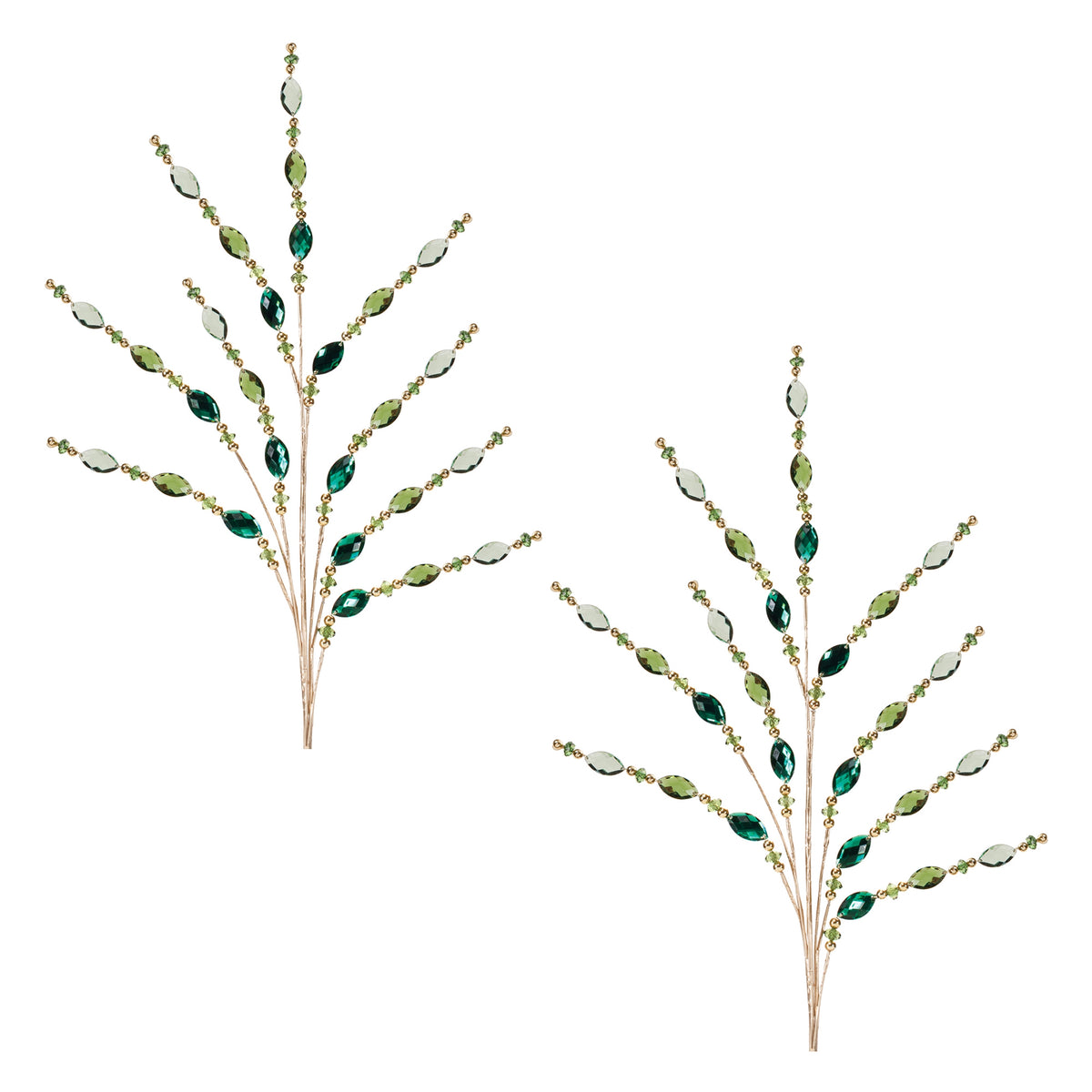 Green Jewel Bead Spray Set of 2 product photo 3