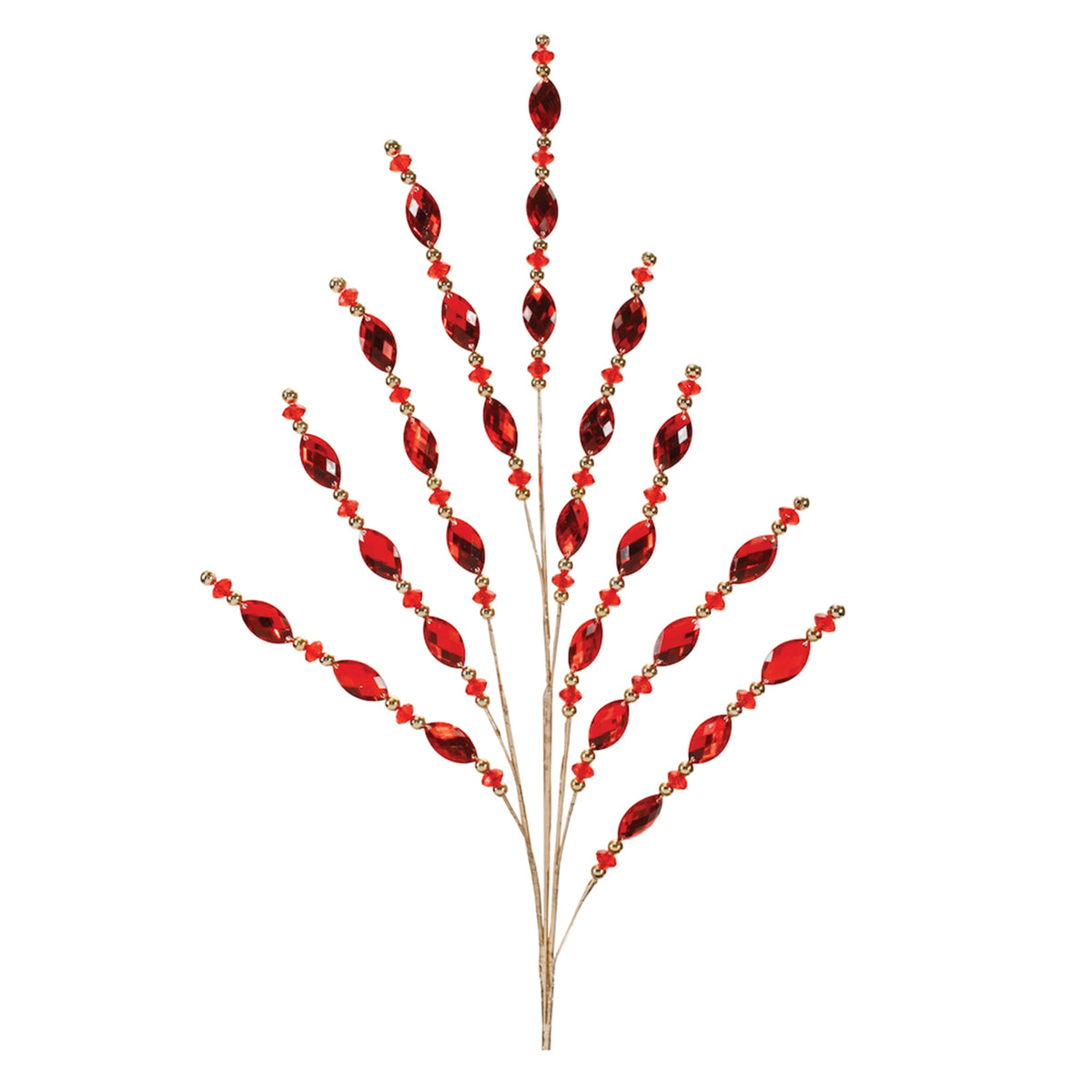 Red Jewel Bead Spray Set of 2