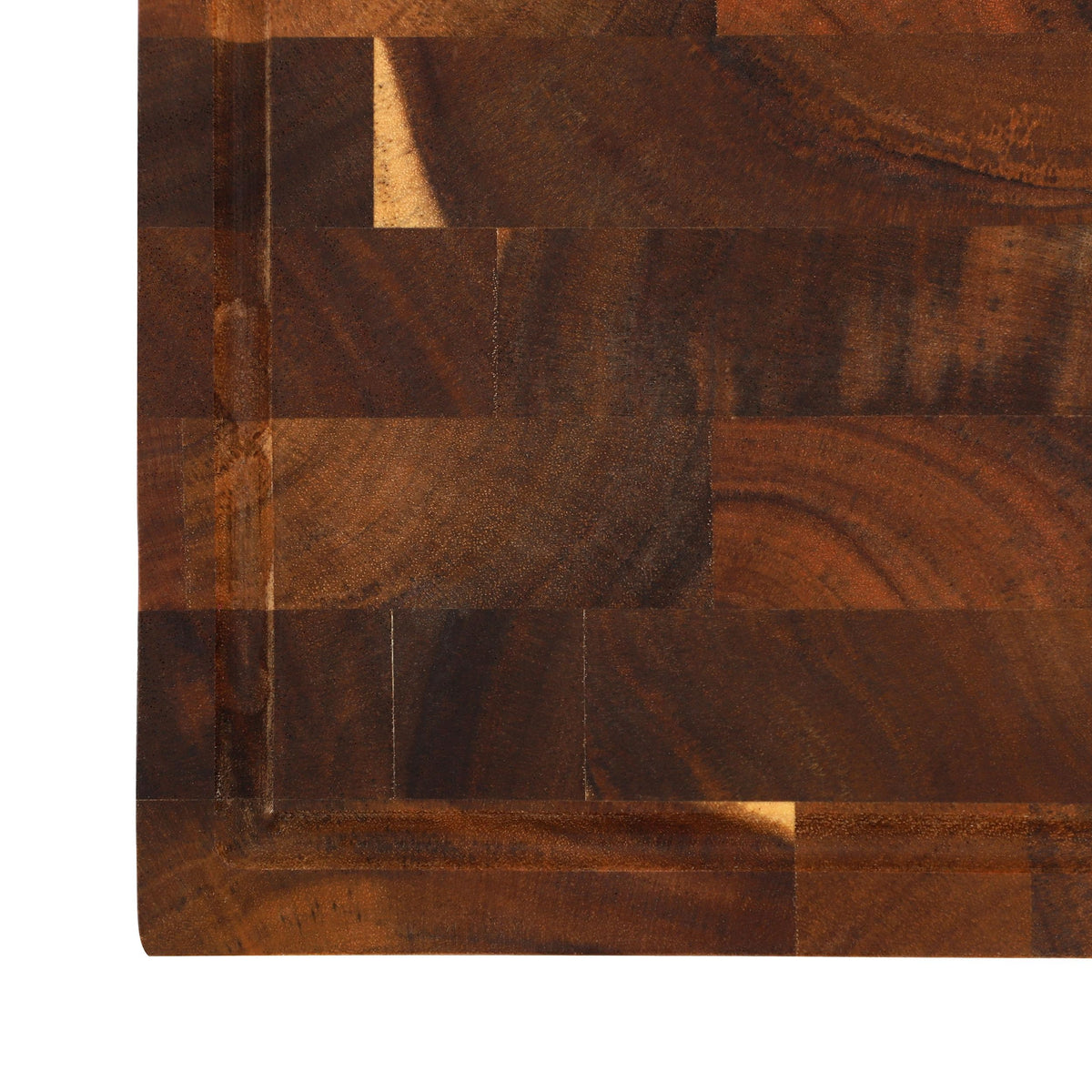 MegaChef MC-A147 17 x 13 Inch Acacia Wood Butcher Block Cutting and Serving Board with Juice Groove, 1.8 Inch Thick