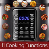MegaChef 6-Quart 11-in-1 Electric Pressure Cooker & Multi-Cooker with Stainless Steel Crock