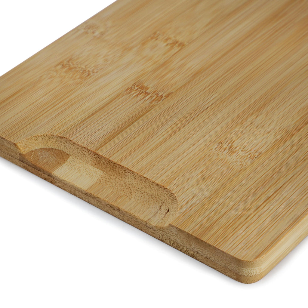 Elama 3-Piece Bamboo Wood Cutting Board Set – 9", 12" & 15" Charcuterie & Serving Trays