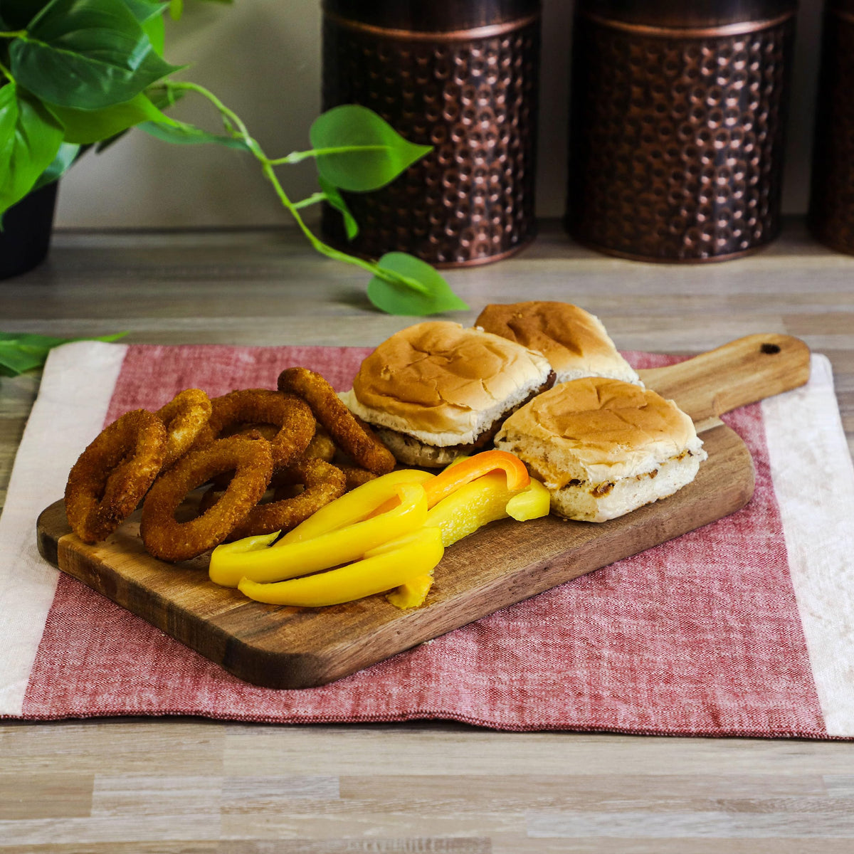 Acacia Wood Charcuterie Board with Handle, 11.5 Inch Rectangle Cheese and Serving Board, Natural, Elama