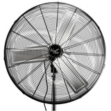 Vie Air 30 Inch Industrial Heavy Duty Oscillating Metal Pedestal Stand Fan, 3-Speed