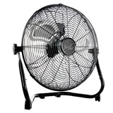 Vie Air 12 Inch Twin Pack Industrial High Velocity All-Metal Floor Fan, 3 Speeds, Black