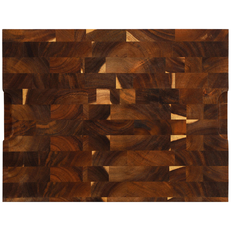 MegaChef MC-A147 17 x 13 Inch Acacia Wood Butcher Block Cutting and Serving Board with Juice Groove, 1.8 Inch Thick