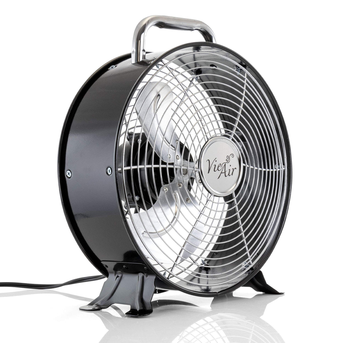 Vie Air VA-12DF 12 Inch High Velocity Dual-Speed Retro Metal Drum Fan