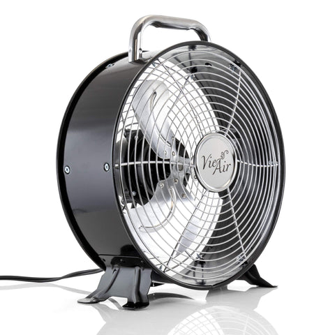 Vie Air VA-12DF 12 Inch High Velocity Dual-Speed Retro Metal Drum Fan
