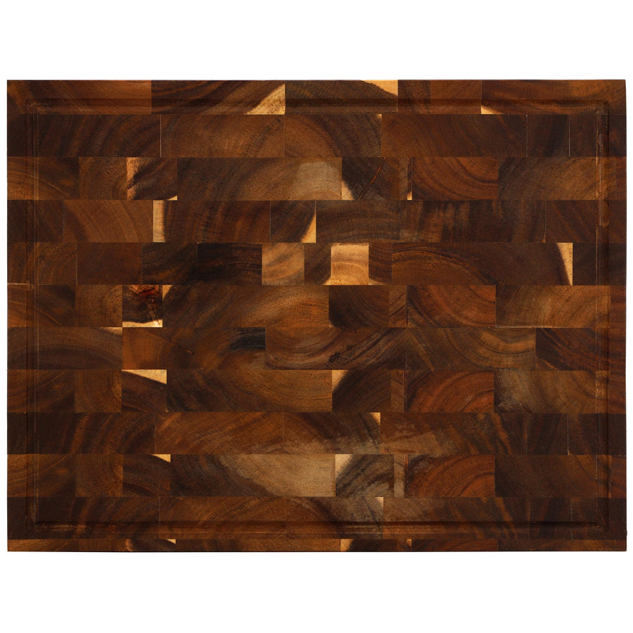 MegaChef MC-A147 17 x 13 Inch Acacia Wood Butcher Block Cutting and Serving Board with Juice Groove, 1.8 Inch Thick