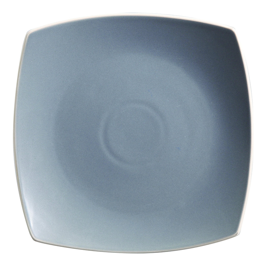 Gibson Elite Soho Lounge 16-Piece Square Stoneware Dinnerware Set, Service for 4, Matte Gray