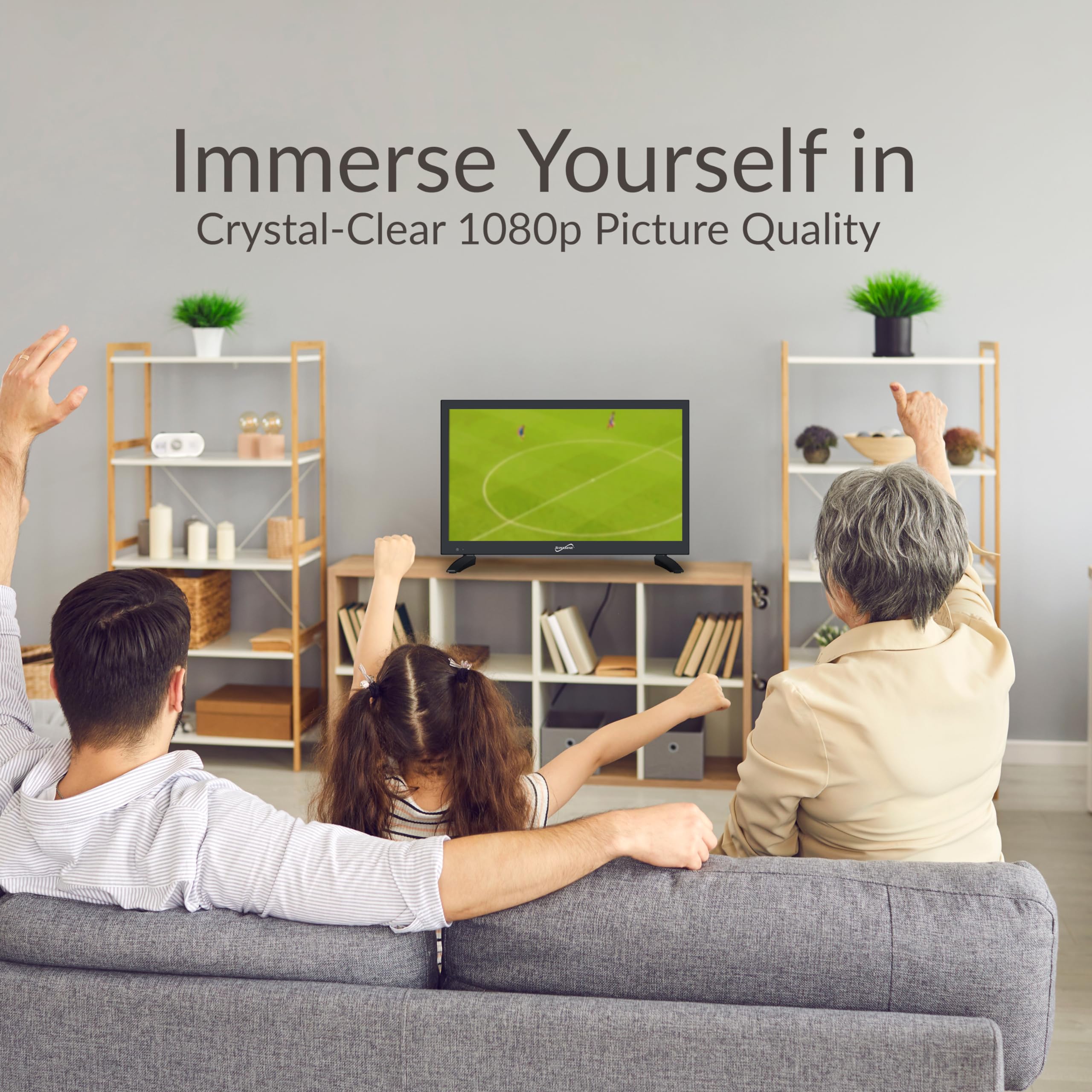 SuperSonic 19-Inch Class Vidaa Smart LED TV - 720p HD, Built-In Wi-Fi, 3 HDMI, AC/DC 12V for RV & Marine