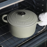 Crock-Pot Artisan 7-Quart Round Enameled Cast Iron Dutch Oven with Lid – Matte Green