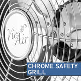 Vie Air VA-12DF 12 Inch High Velocity Dual-Speed Retro Metal Drum Fan