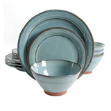 Gibson Elite Terranea teal dinnerware set product photo 7