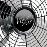 Vie Air 12 Inch Twin Pack Industrial High Velocity All-Metal Floor Fan, 3 Speeds, Black