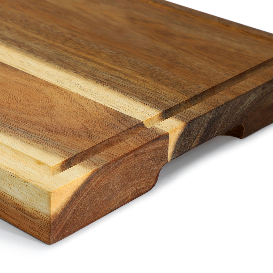 Elama 15.5 x 12 Inch Acacia Wood Butcher Block Cutting & Serving Board