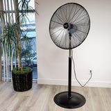 Vie Air 30 Inch Industrial Heavy Duty Oscillating Metal Pedestal Stand Fan, 3-Speed