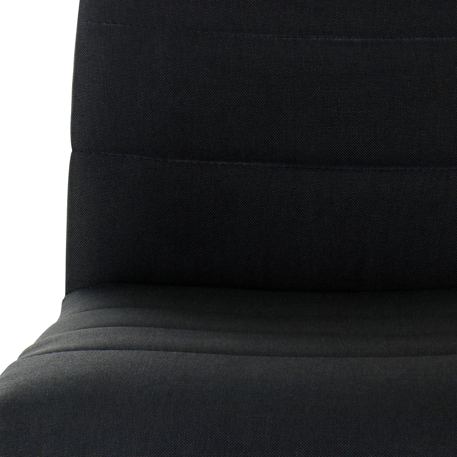 Elama ELM-2037 Fabric Bar Stools, Gray, Black Base, Set of 2