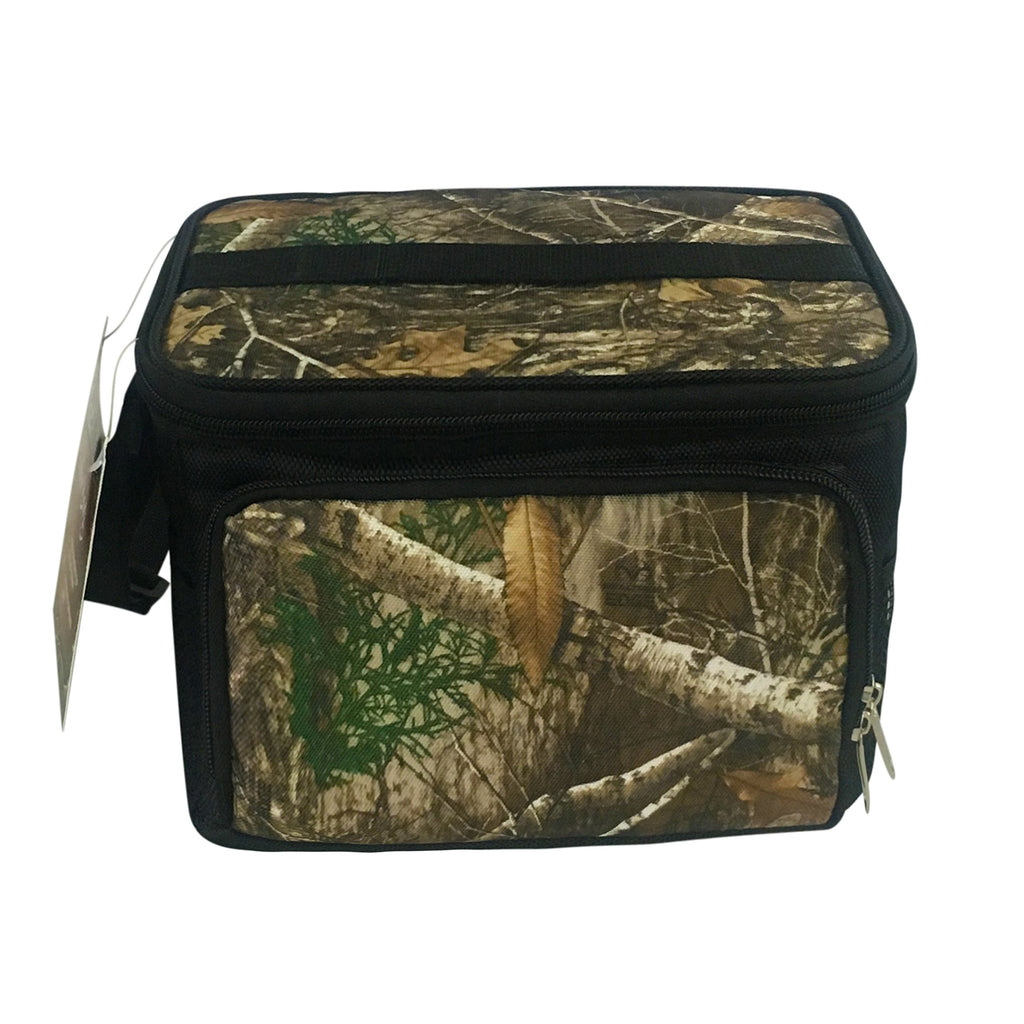 Brentwood Kool Zone 6-Can Insulated Cooler Bag with Hard Liner – Realtree Edge Camo, Removable Wipe-Clean Liner & Shoulder Strap