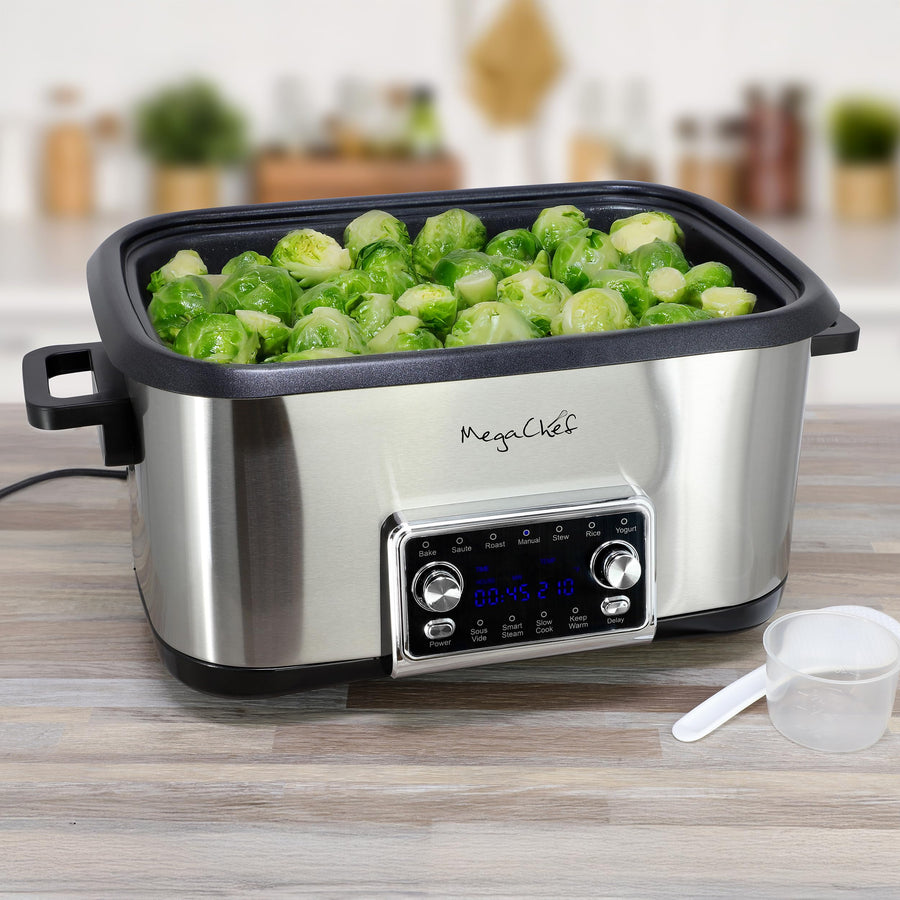 MegaChef Deluxe 8 Quart 12-in-1 Programmable Multi Cooker with Sous Vide