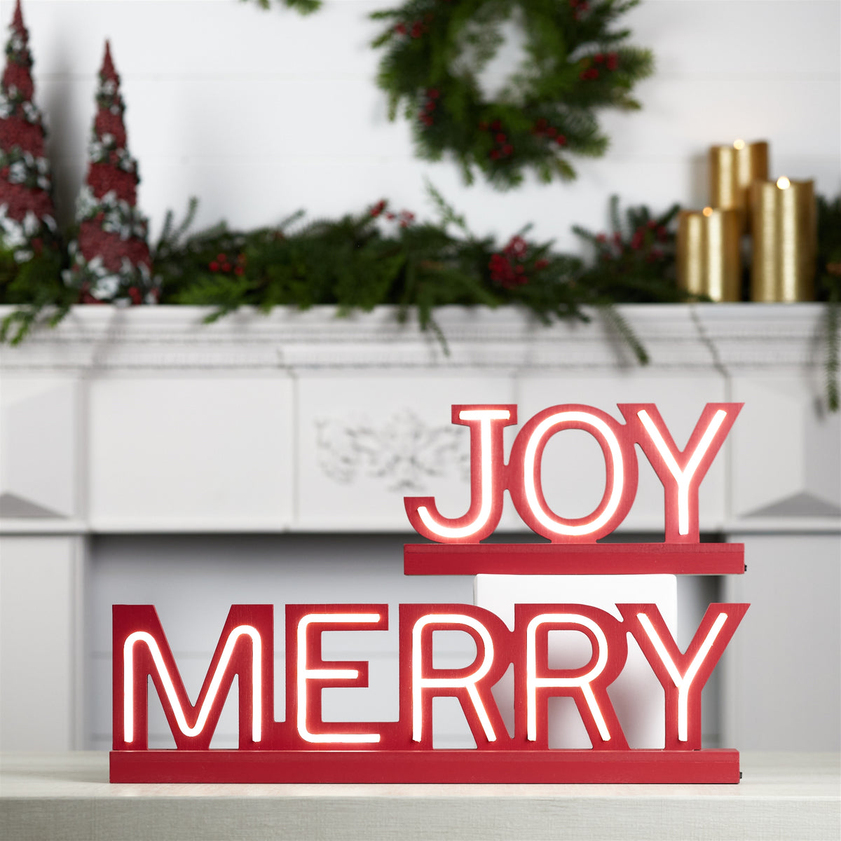 Joy and Merry Sign Set photo 2