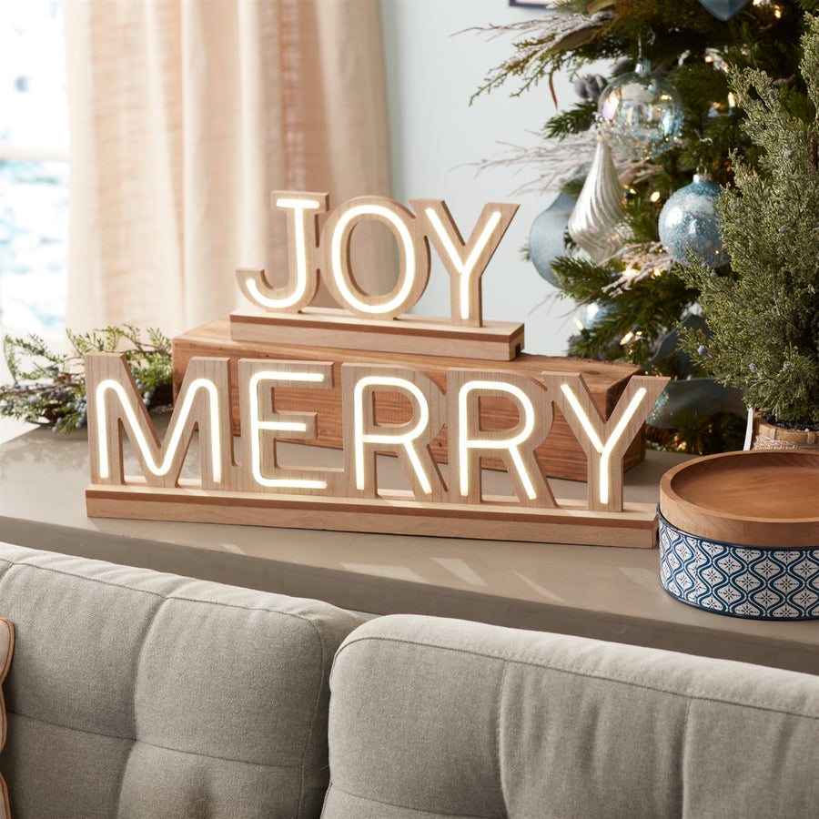 Lighted Joy Merry Signs product photo 2