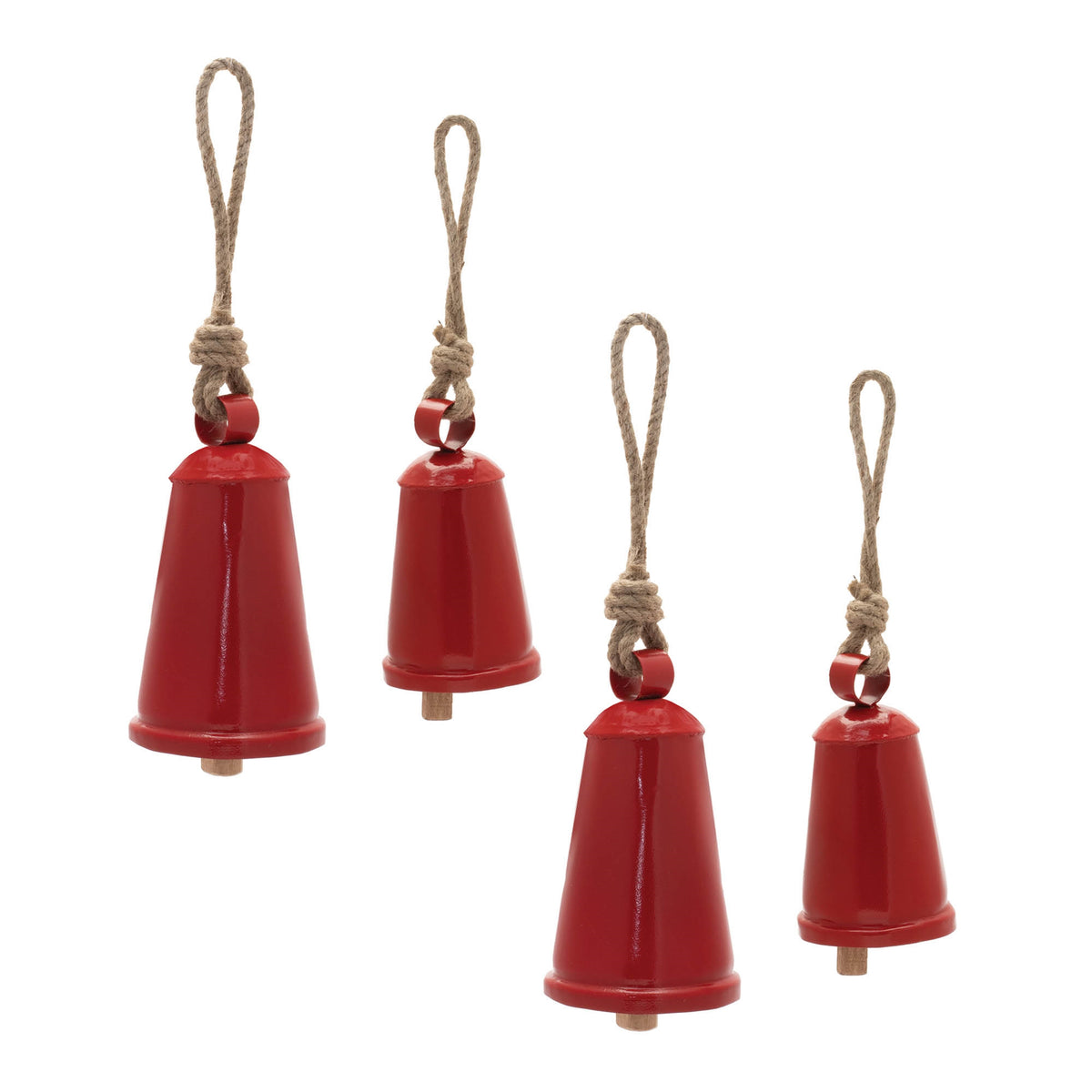Rustic Metal Bell Ornament (Set of 4)