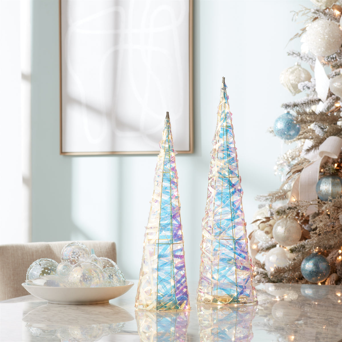 Iridescent LED Tree Set of 2 product photo 3