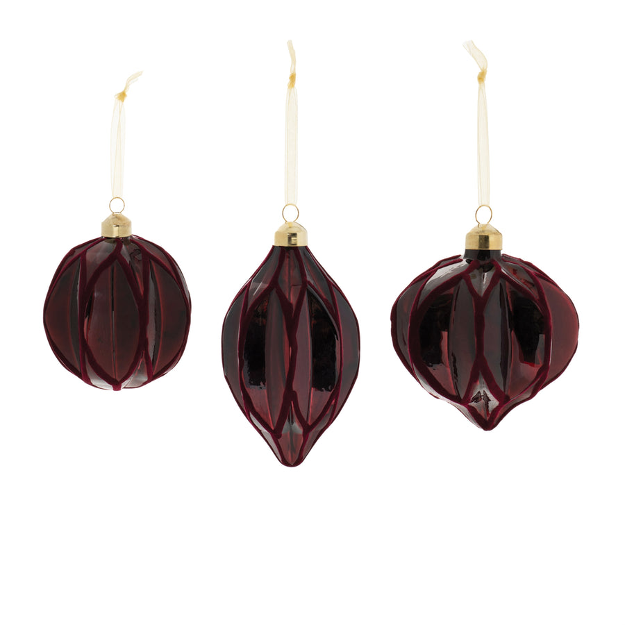 Burgundy Velvet Ornaments product photo 4