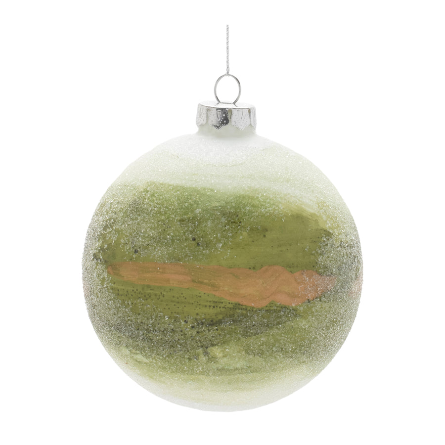 Beaded Glass Ball Ornament Set of 6
