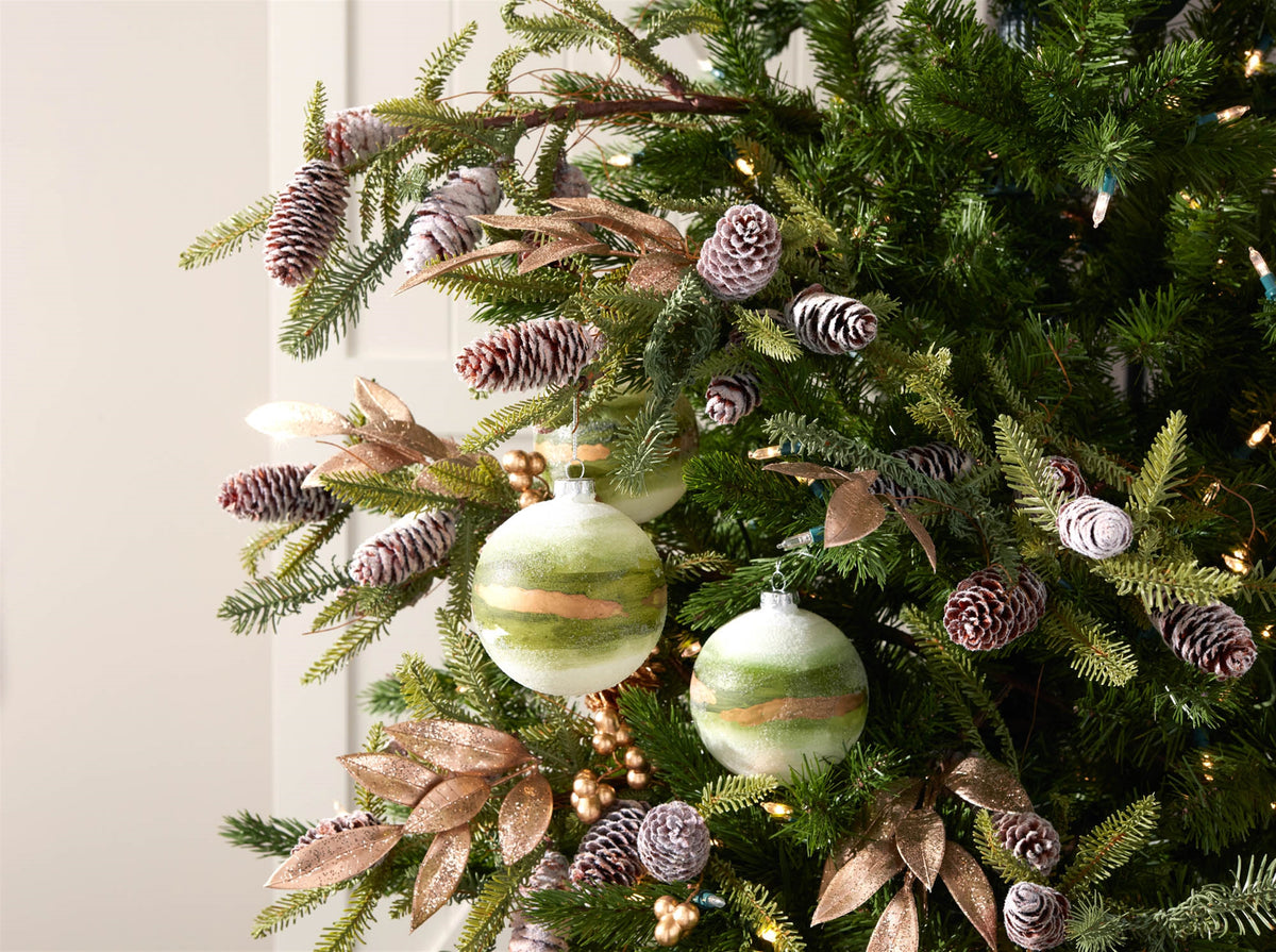 Beaded Glass Ball Ornament Set of 6 product photo 4