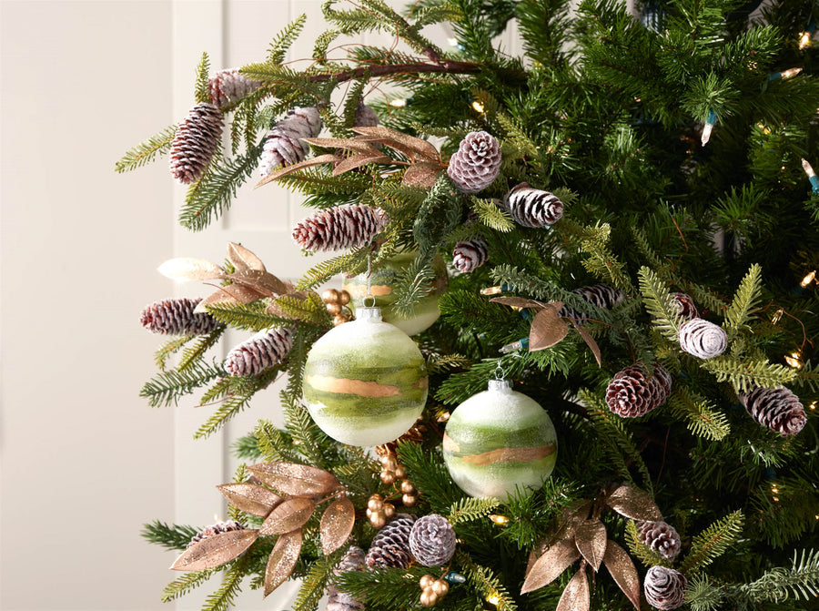 Beaded Glass Ball Ornament Set of 6 product photo 4