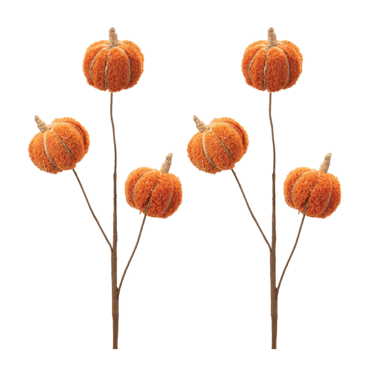 Plush Fall Pumpkin Spray (Set of 2)