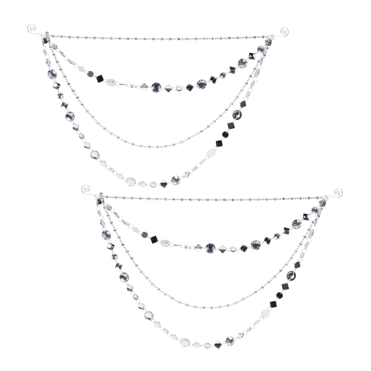 Jewel Bead and Chain Link Garland (Set of 2)
