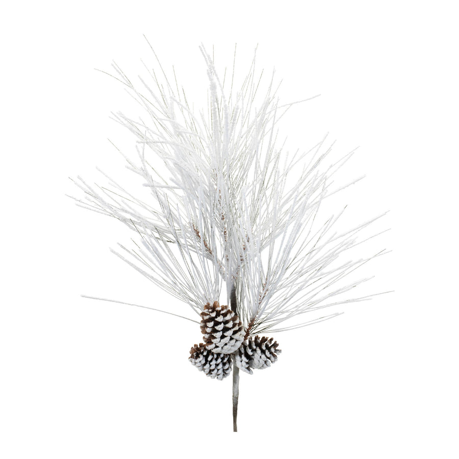 Flocked Long Needle Pine Spray (Set of 2)