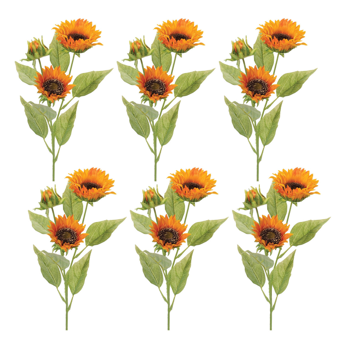 Fall Sunflower Spray (Set of 6)